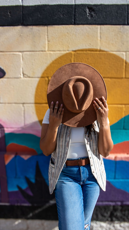 Ebenezer Hats Suede Fedora